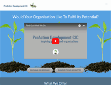 Tablet Screenshot of proaction-development.com